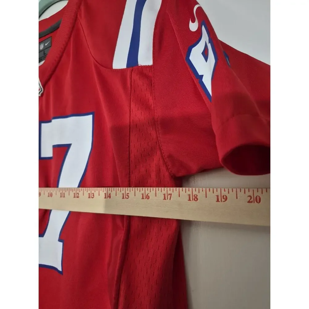 💥 Nike On Field Jersey L Kids Gronkowski New England Patriots #87 Red NFL D6